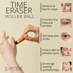 Satorie roll-on under-eye demo reducing puffiness with controlled dosing