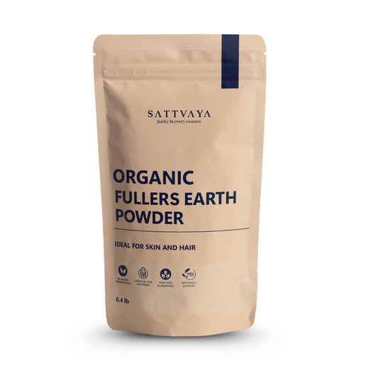 SATTVAYA front pouch showing product name and benefit: deep cleansing