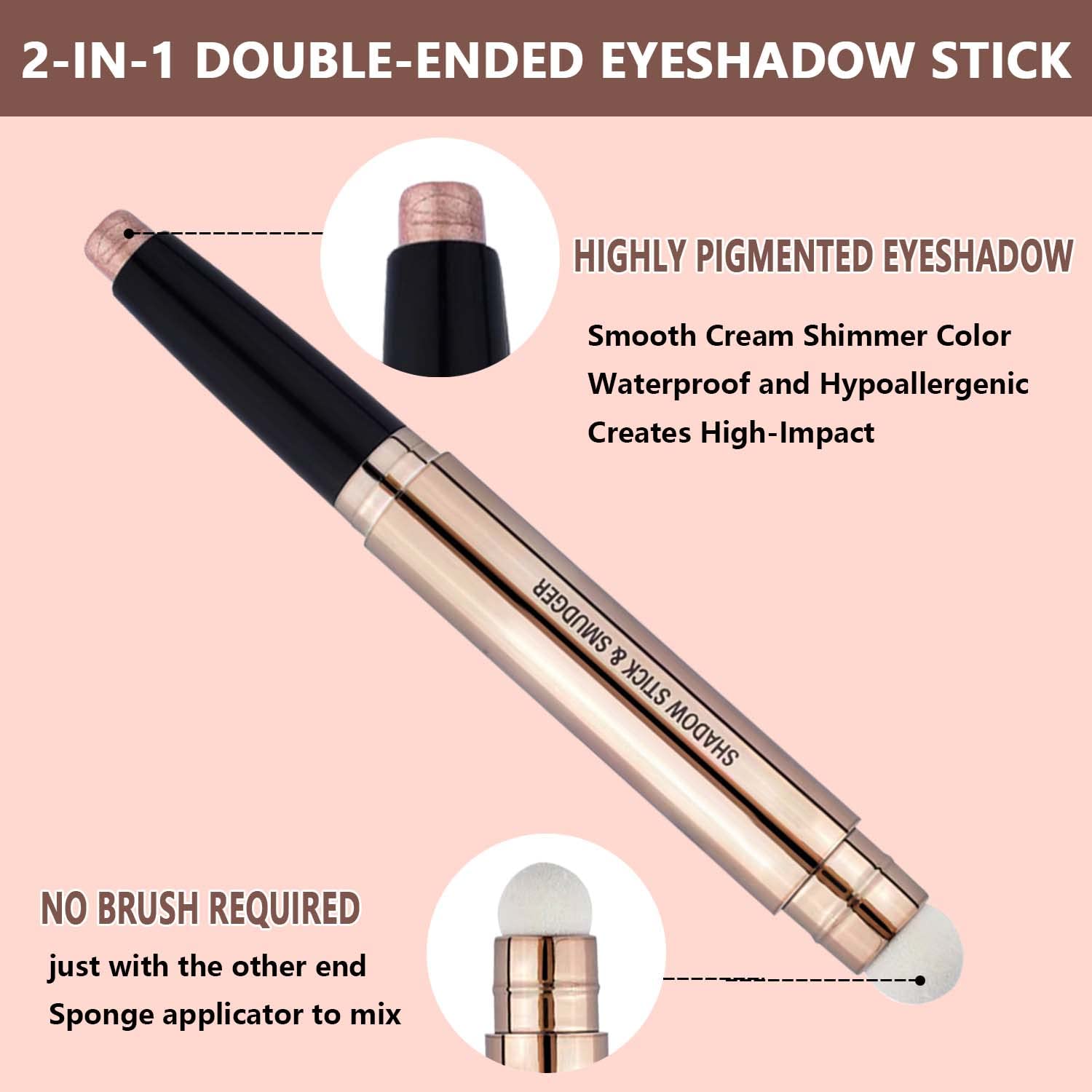 SAUBZEAN matte brown pencil tip detail showing precise application benefit