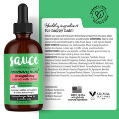 SAUCE BEAUTY bottle on bathroom shelf in lifestyle setting for daily use