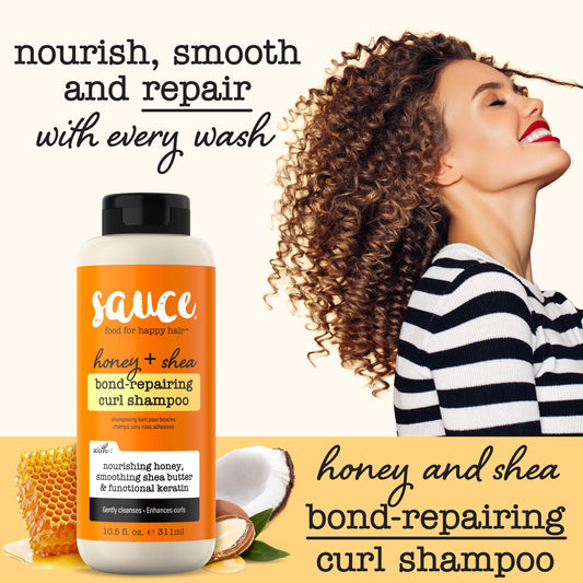 SAUCE BEAUTY close-up of shampoo texture highlighting moisturizing feel