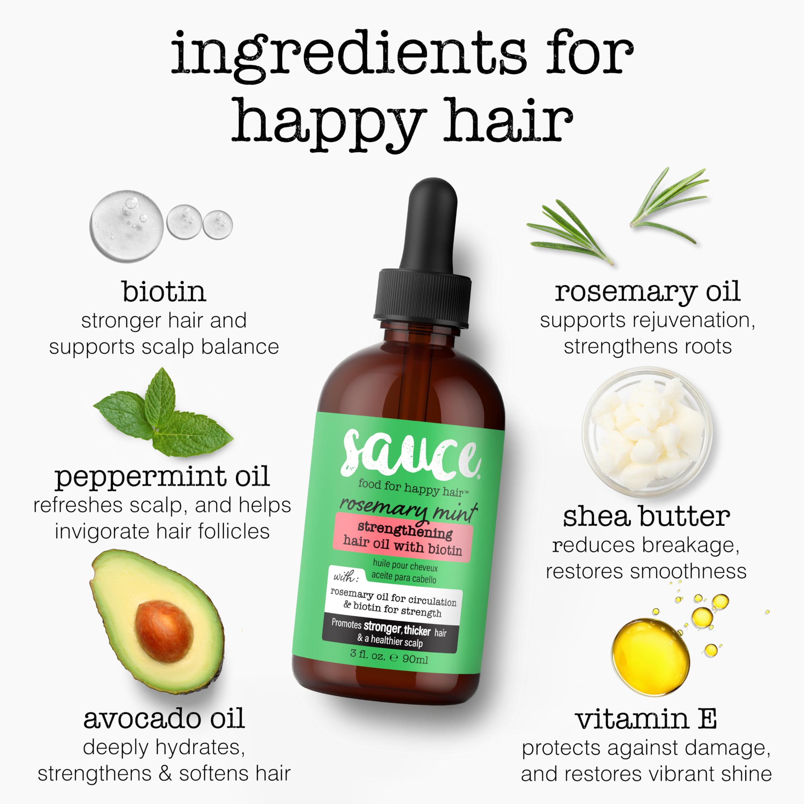 SAUCE BEAUTY dropper dispensing oil for precise application and reduced waste