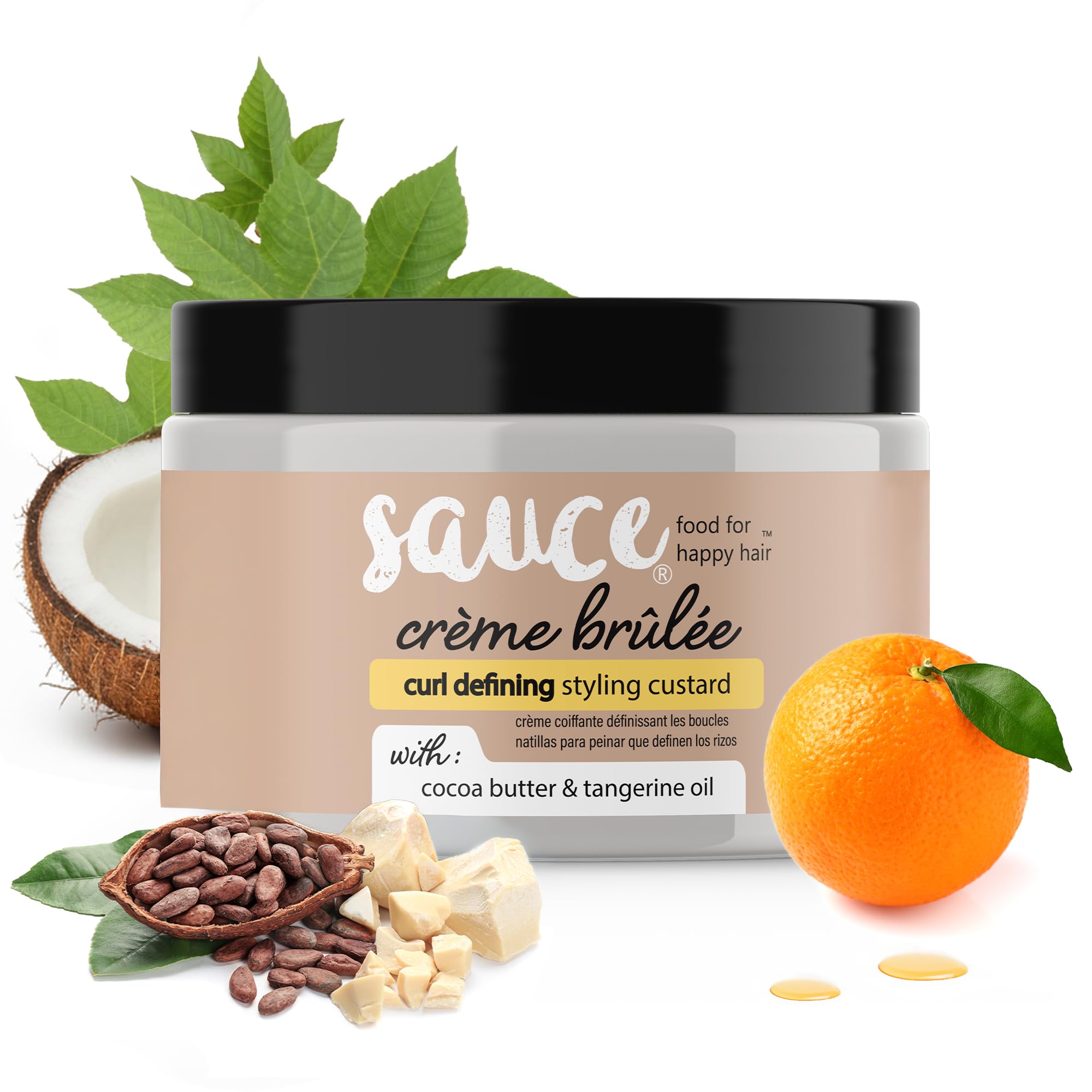 SAUCE BEAUTY jar front view showing product and easy scoop benefits