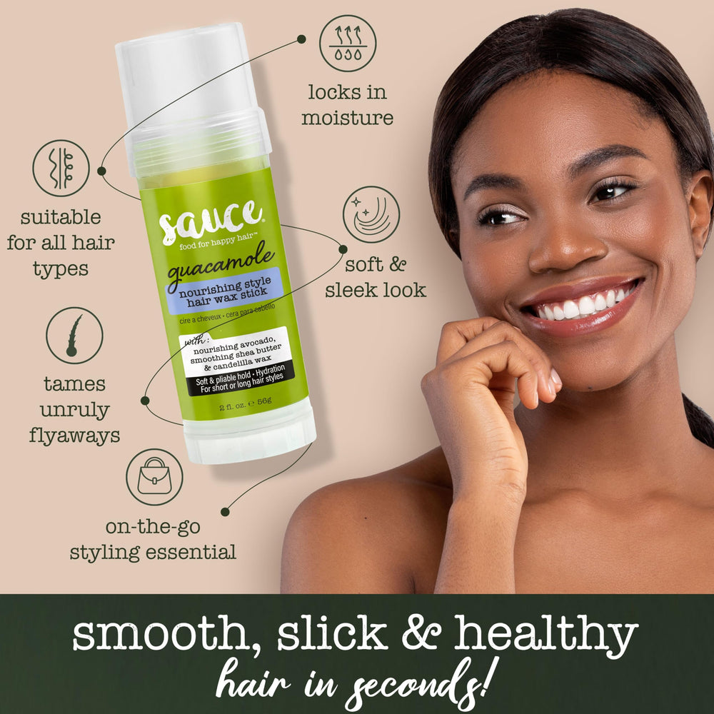 SAUCE BEAUTY open stick close-up of texture and smooth finish benefit: glide-on application