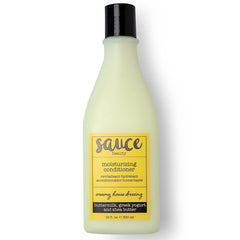 SAUCE BEAUTY creamy conditioner texture pouring to show lightweight, silky slip and hydration