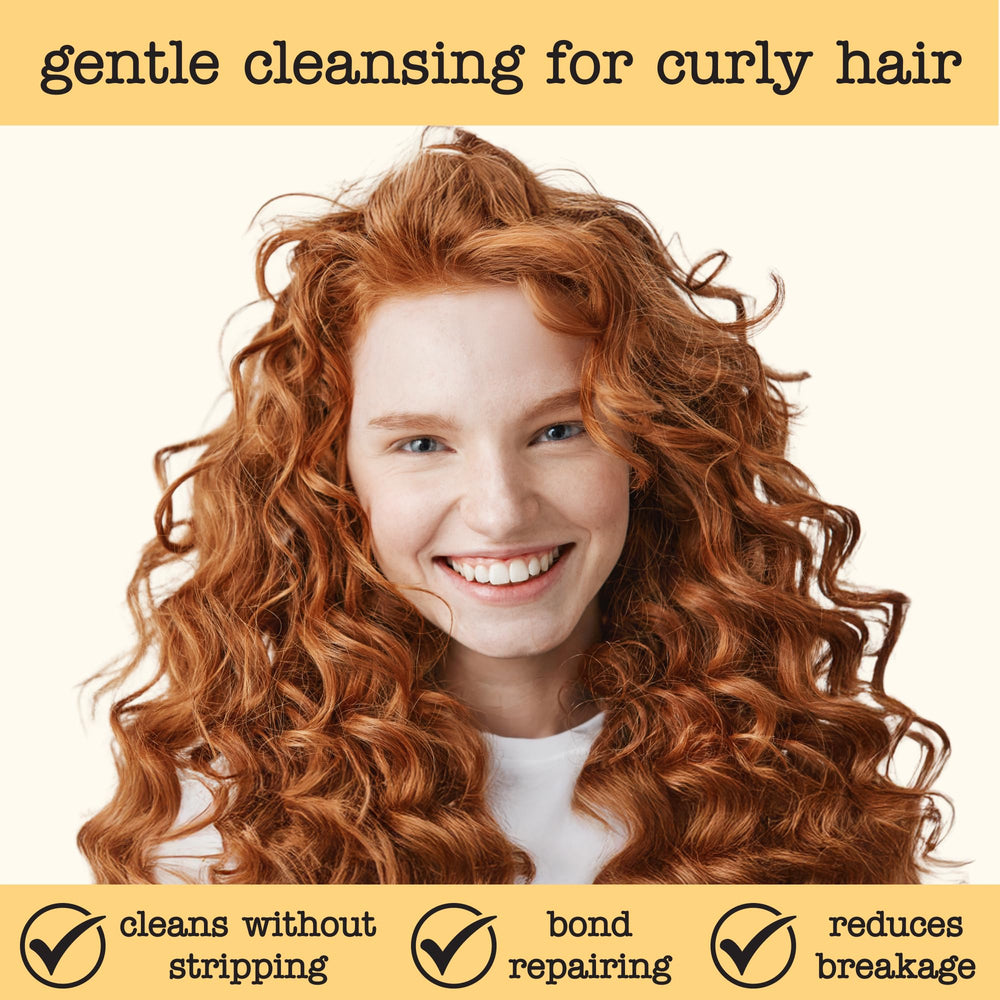 SAUCE BEAUTY dispensing shampoo into palm for gentle lather benefit