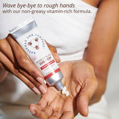 Savannah Bee Company hand cream being applied for instant softening benefit
