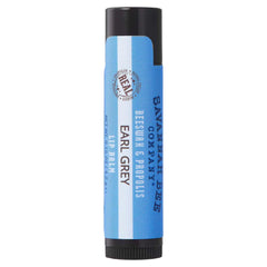 Savannah Bee Company lip balm tube front showing branding and compact size benefit