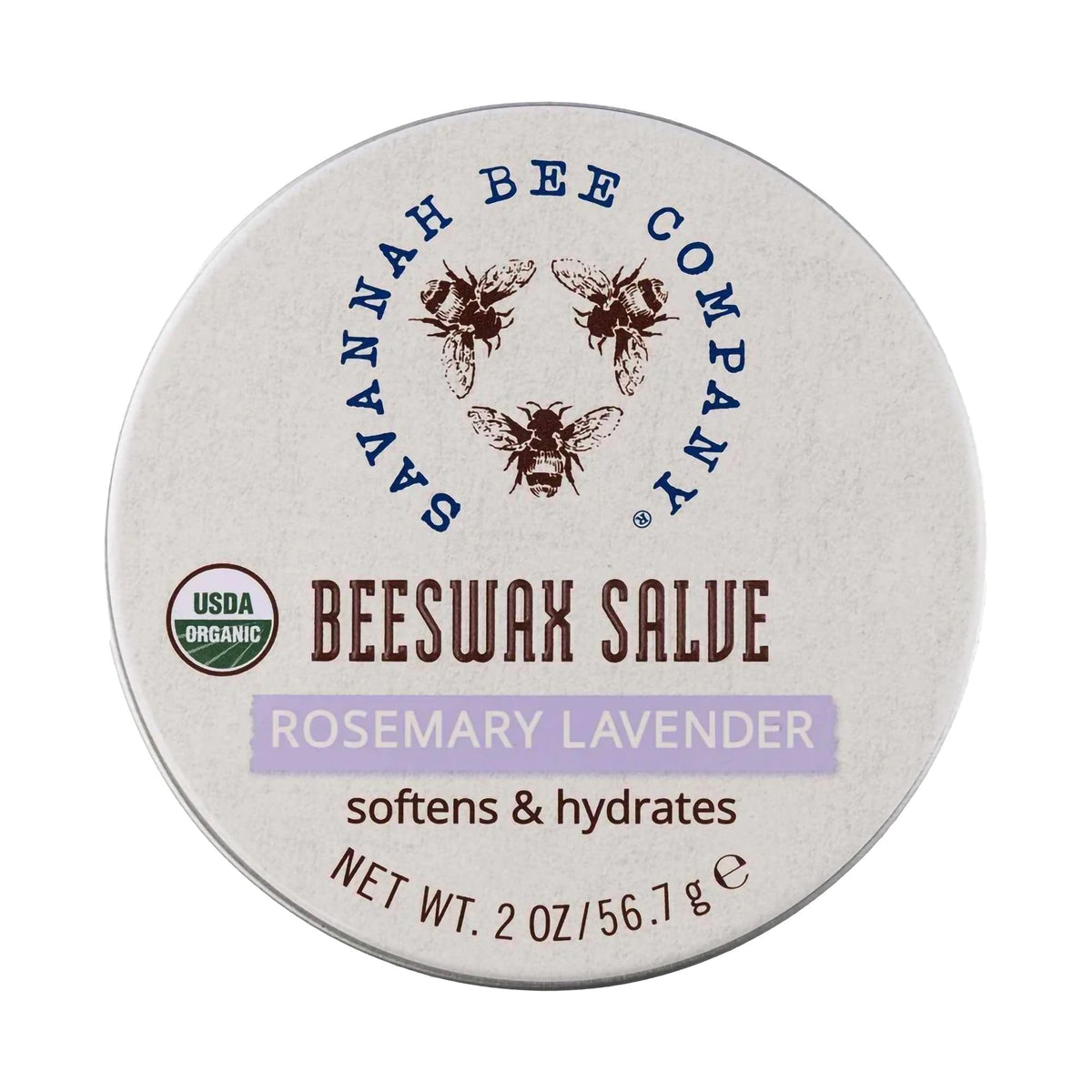 Savannah Bee Company front tin showing compact 2 oz packaging and portability