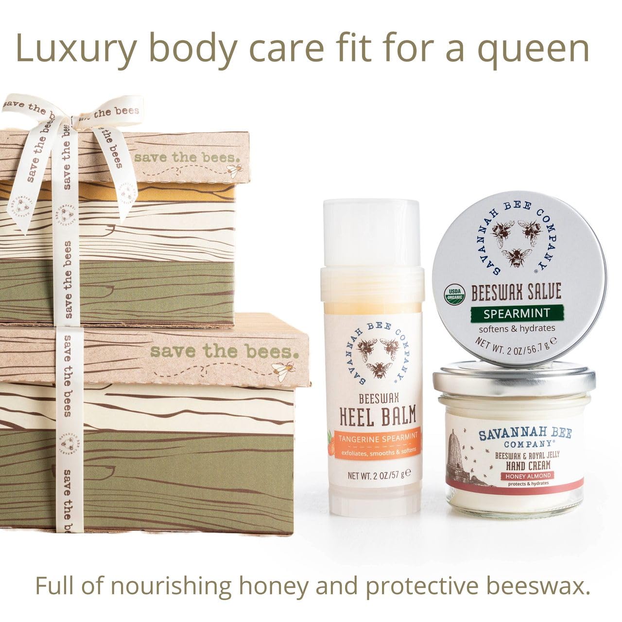 Savannah Bee Company tin tucked in a travel kit emphasizing portability and convenience