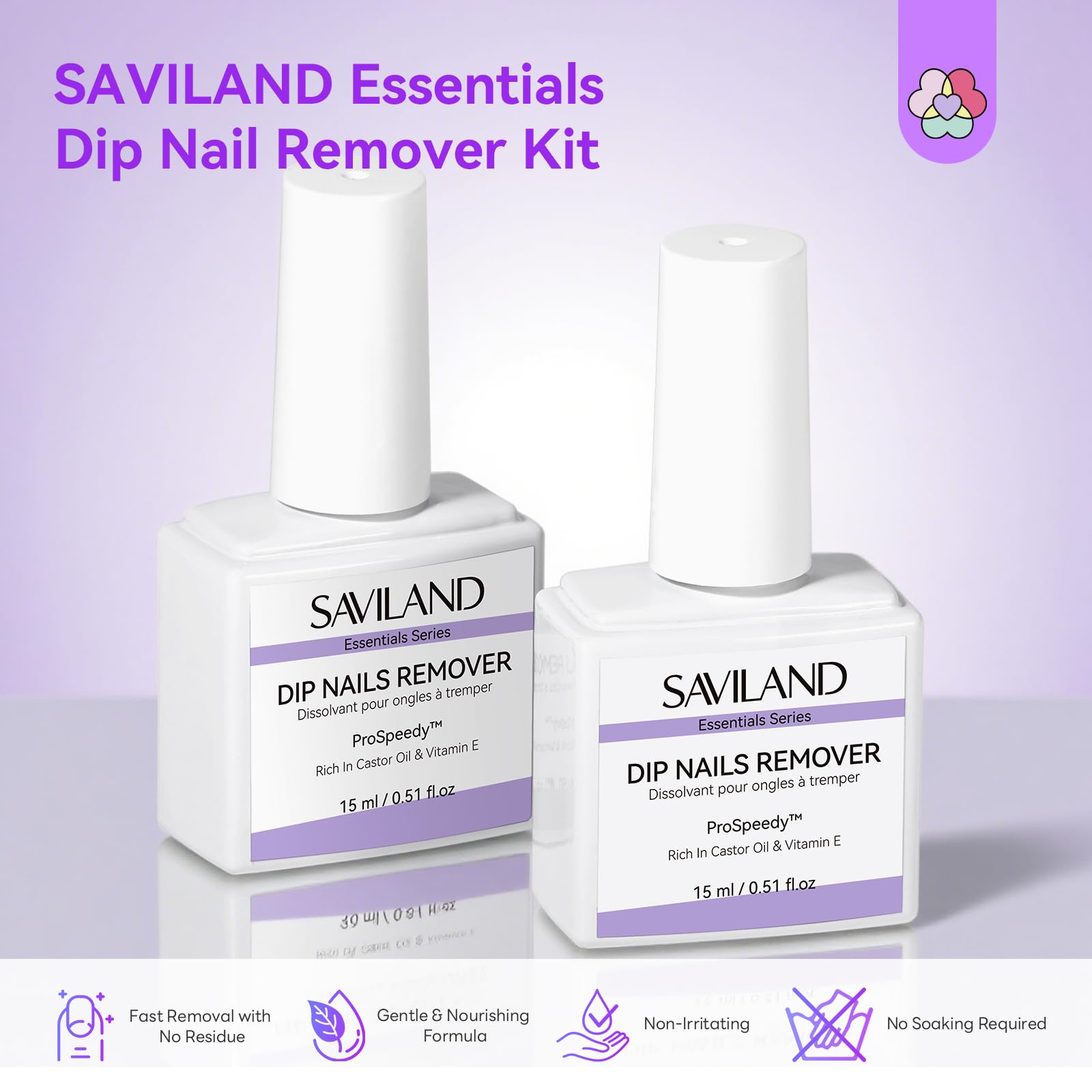 SAVILAND 15ml brush-top bottle for precise, low-mess application