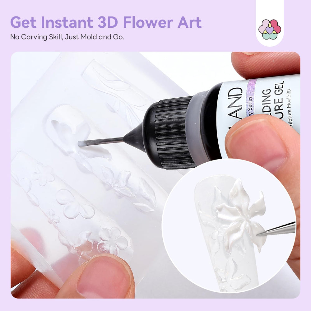 SAVILAND silicone flower molds with formed blossoms for quick sculpting