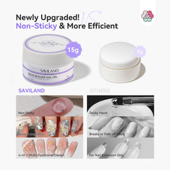 SAVILAND 3D nail art detail highlighting raised sculpt and durability benefit