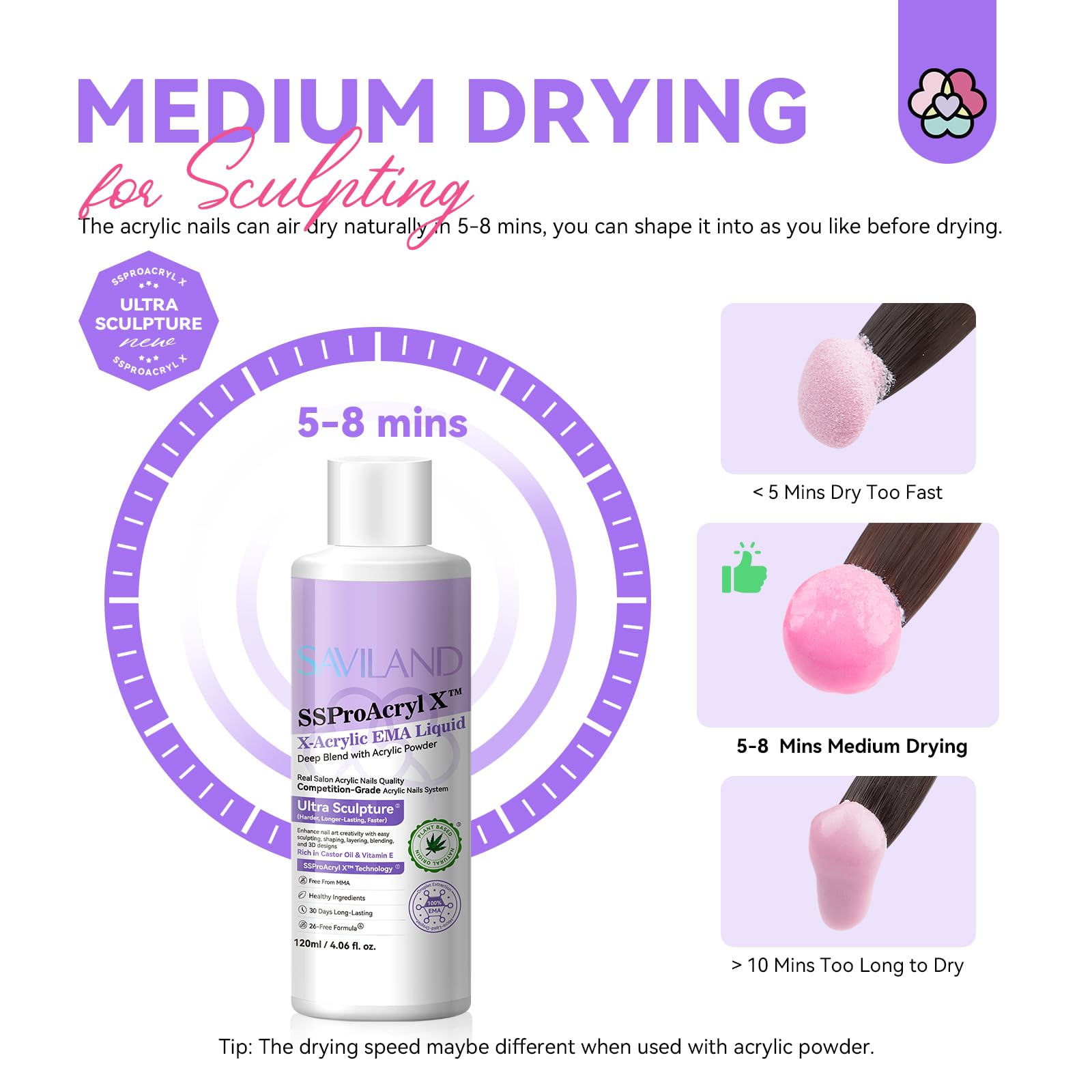 SAVILAND used in salon application showing smooth sculpting and professional finish