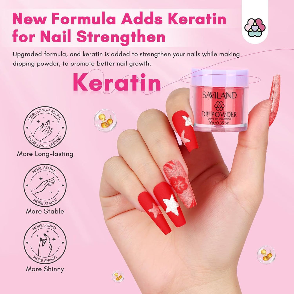 SAVILAND application in use on nails showing easy at-home results