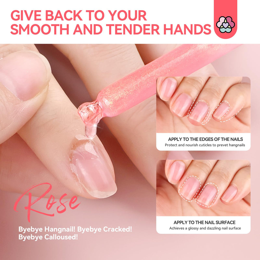 SAVILAND oil applied to fingernail cuticle demonstrating immediate moisturizing benefit
