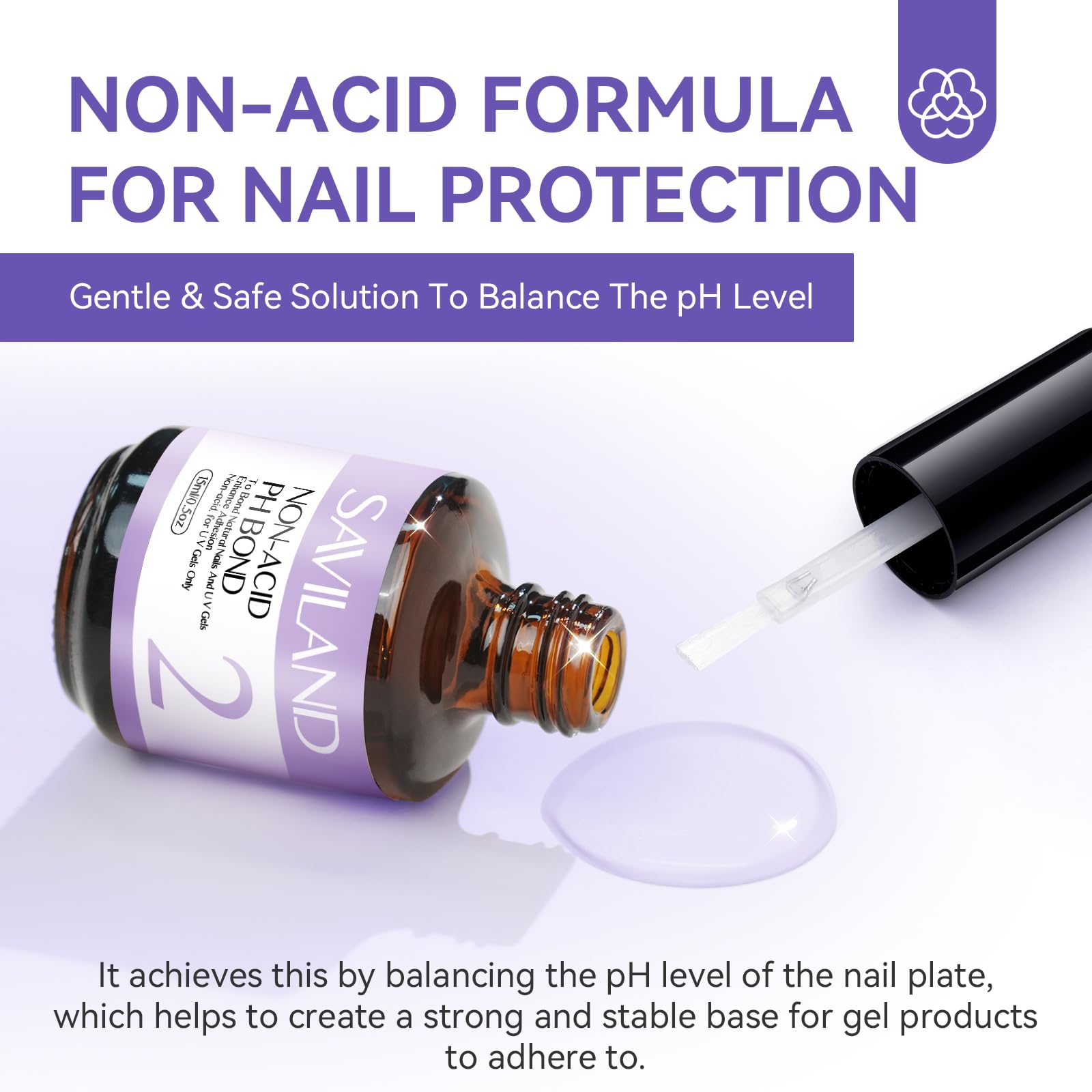 SAVILAND applying product to nail plate, demonstrates improved adhesion for longer wear