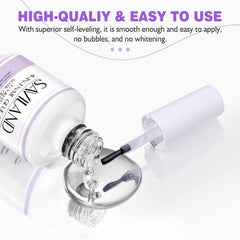 SAVILAND gel glue applied to press-on tips demonstrating secure adhesion
