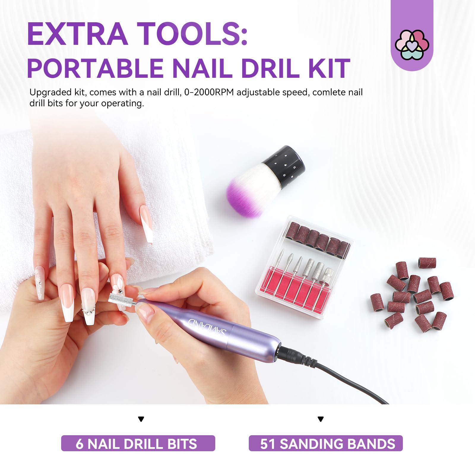 SAVILAND before and after nails demonstrating durable extensions and improved appearance