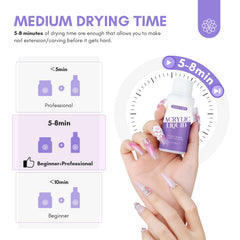SAVILAND brush with acrylic powder setup illustrating efficient bead pickup