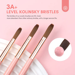 SAVILAND brush applying acrylic extension demonstrating smooth bead control