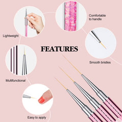 SAVILAND brush drawing thin nail art line for accurate designs