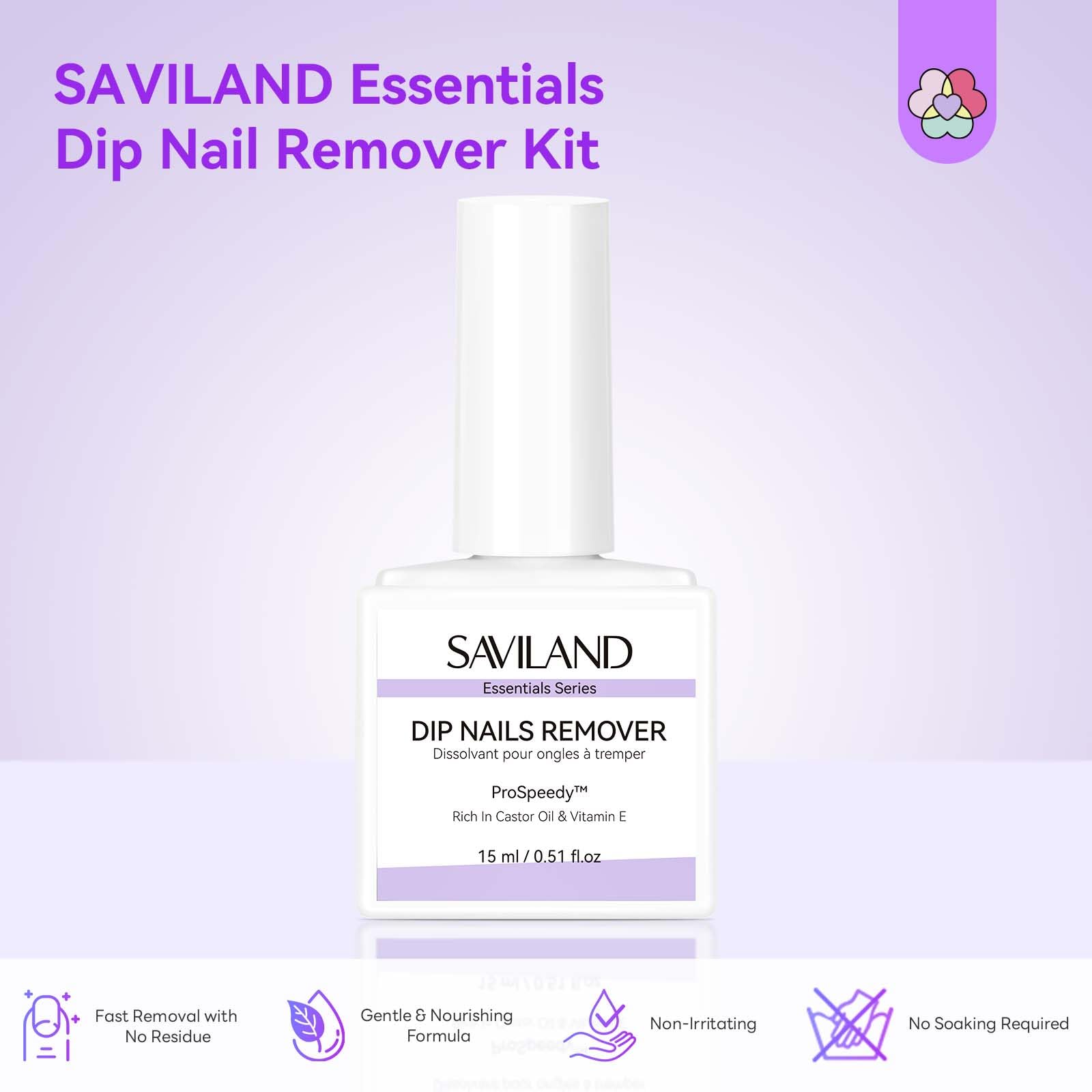 SAVILAND brush tip close-up applying remover precisely, reduces waste