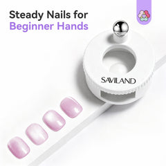 SAVILAND in salon lifestyle shot showing fast, repeatable cat eye nail results