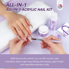 SAVILAND clear acrylic powder close-up texture for smooth professional finish