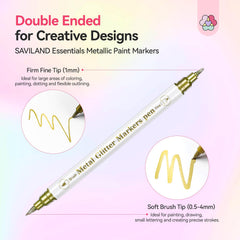 SAVILAND close-up of double-ended tips for precise and blended designs