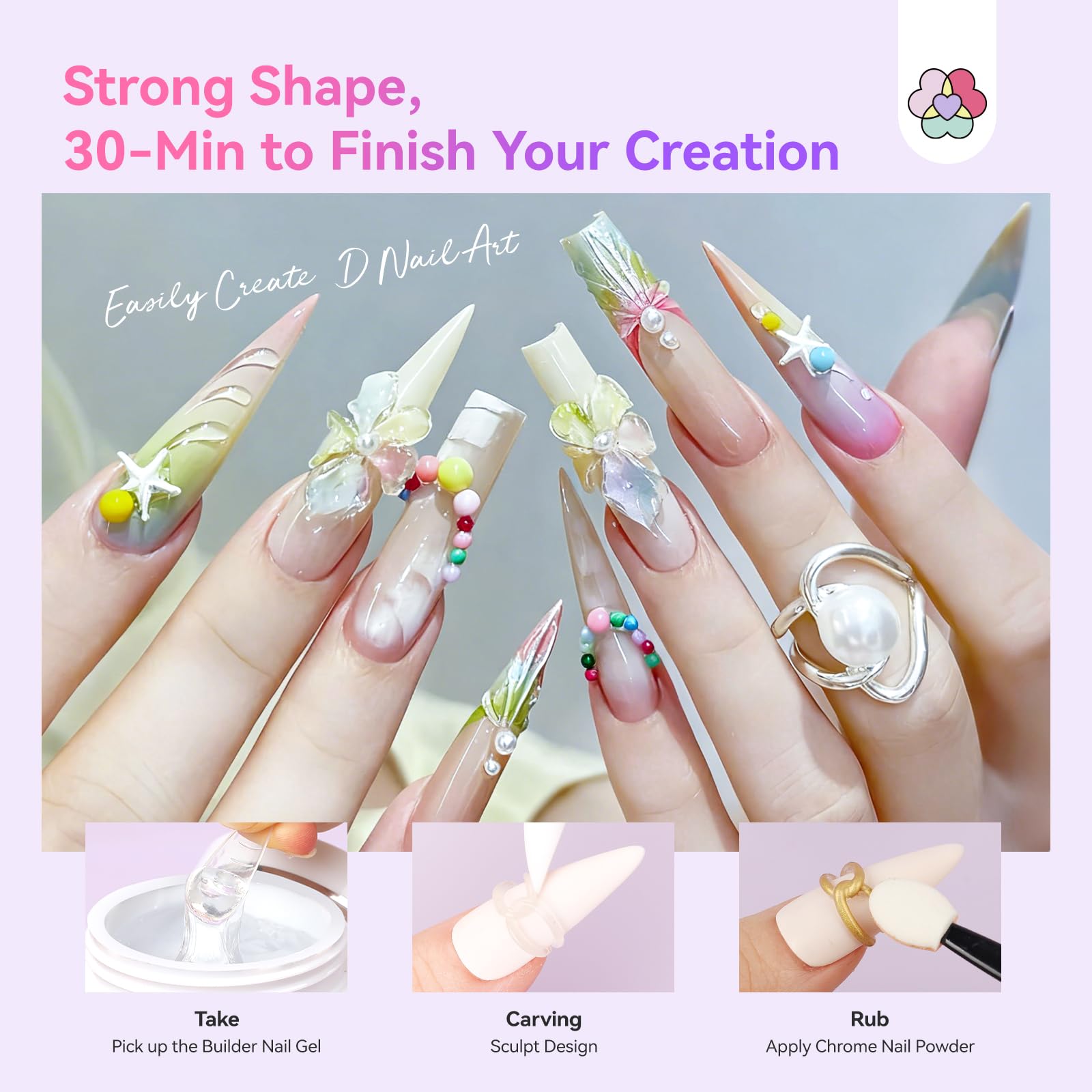 SAVILAND dual form used to create instant nail extensions neatly