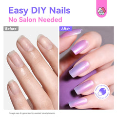 saviland duochrome nail swatch on hand revealing color shift and gel-like shine