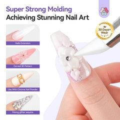 SAVILAND finished nail lifestyle shot demonstrating pearlescent effect and durable wear