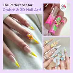SAVILAND finished ombre nails on hand showing salon-quality results