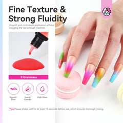 SAVILAND French tip detail highlighting precise spray edges for neat manicure benefit