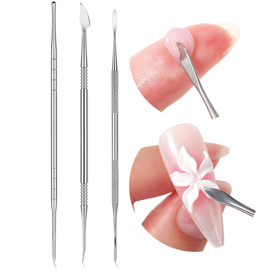 SAVILAND front view of three-piece sculpting pen set showing compact packaging and tools for versatile gel work