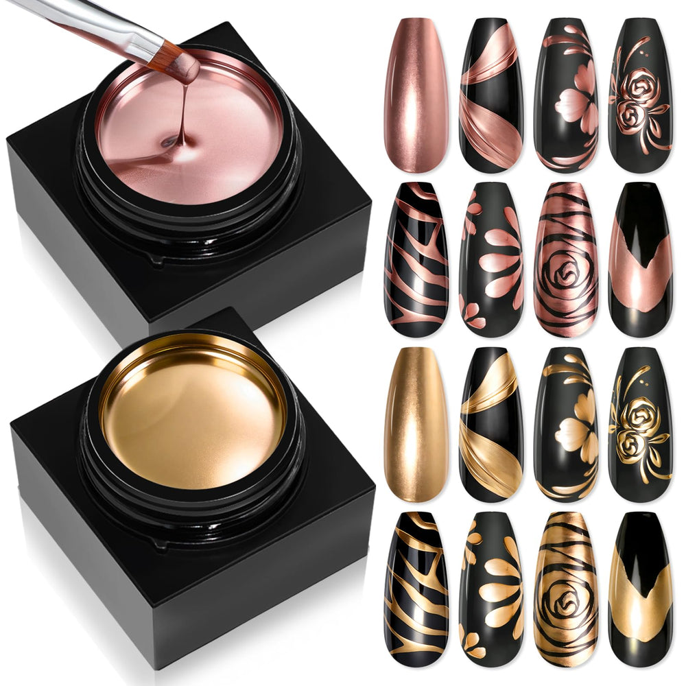 SAVILAND front packaging showing both antique rose gold and gold bottles and mirror finish