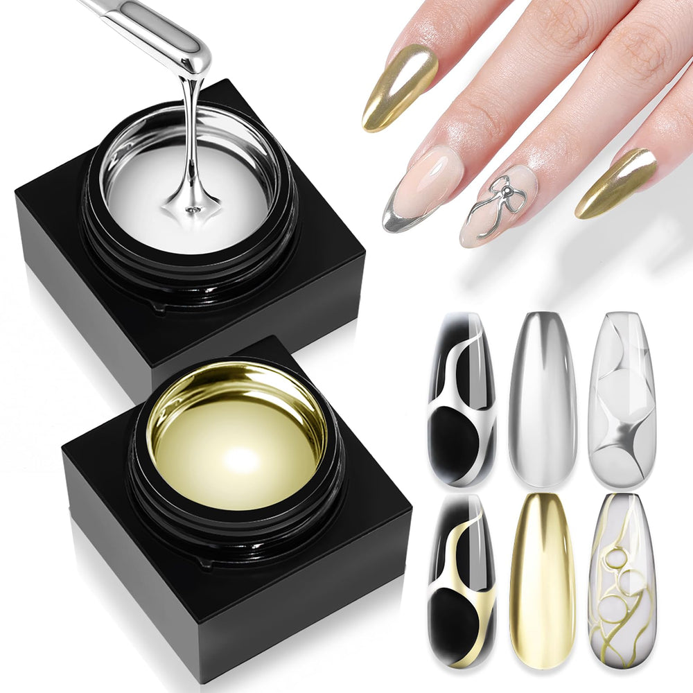 SAVILAND front packaging showing silver and gold mirror gels with clear labeling and benefit