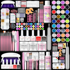 SAVILAND front packaging showing full acrylic nail kit benefits