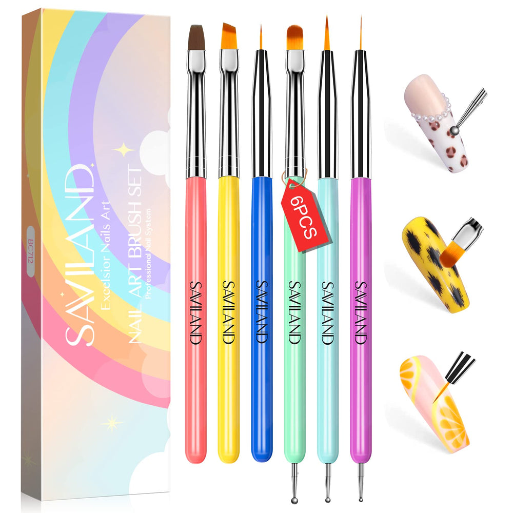 SAVILAND front packaging showing complete 6pcs brush set and gift-ready box for gifting