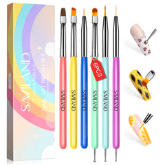 SAVILAND front packaging showing complete 6pcs brush set and gift-ready box for gifting