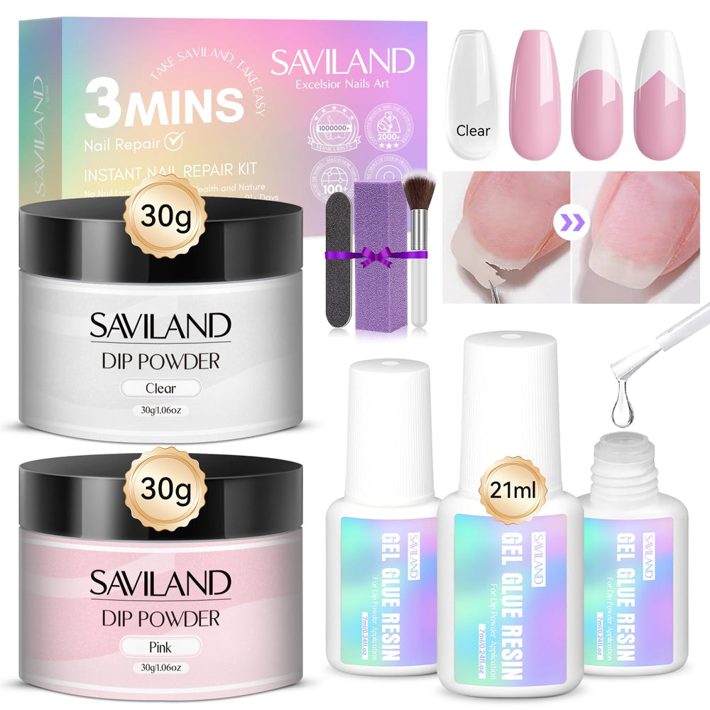 SAVILAND front packaging showing kit contents and quick-repair benefit