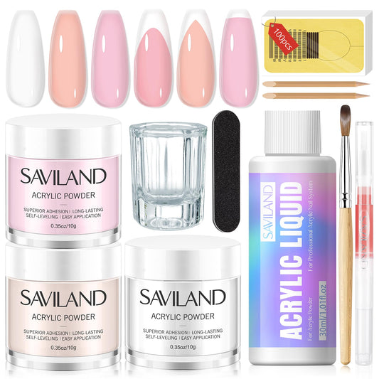 SAVILAND front packaging showing complete acrylic starter kit and contents for easy setup
