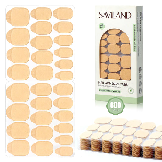 SAVILAND front packaging showing 600 tabs and 15 sizes for convenient supply