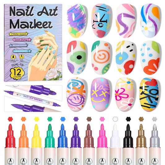 SAVILAND front packaging showing 12-color nail pens for easy selection