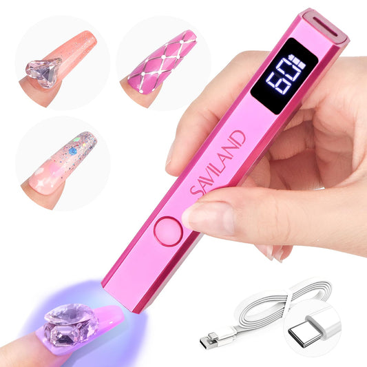 SAVILAND front view showing compact UV lamp and ergonomic shape for portability