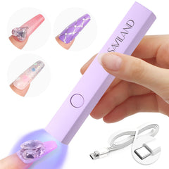 SAVILAND handheld lamp front view showing compact curing benefit