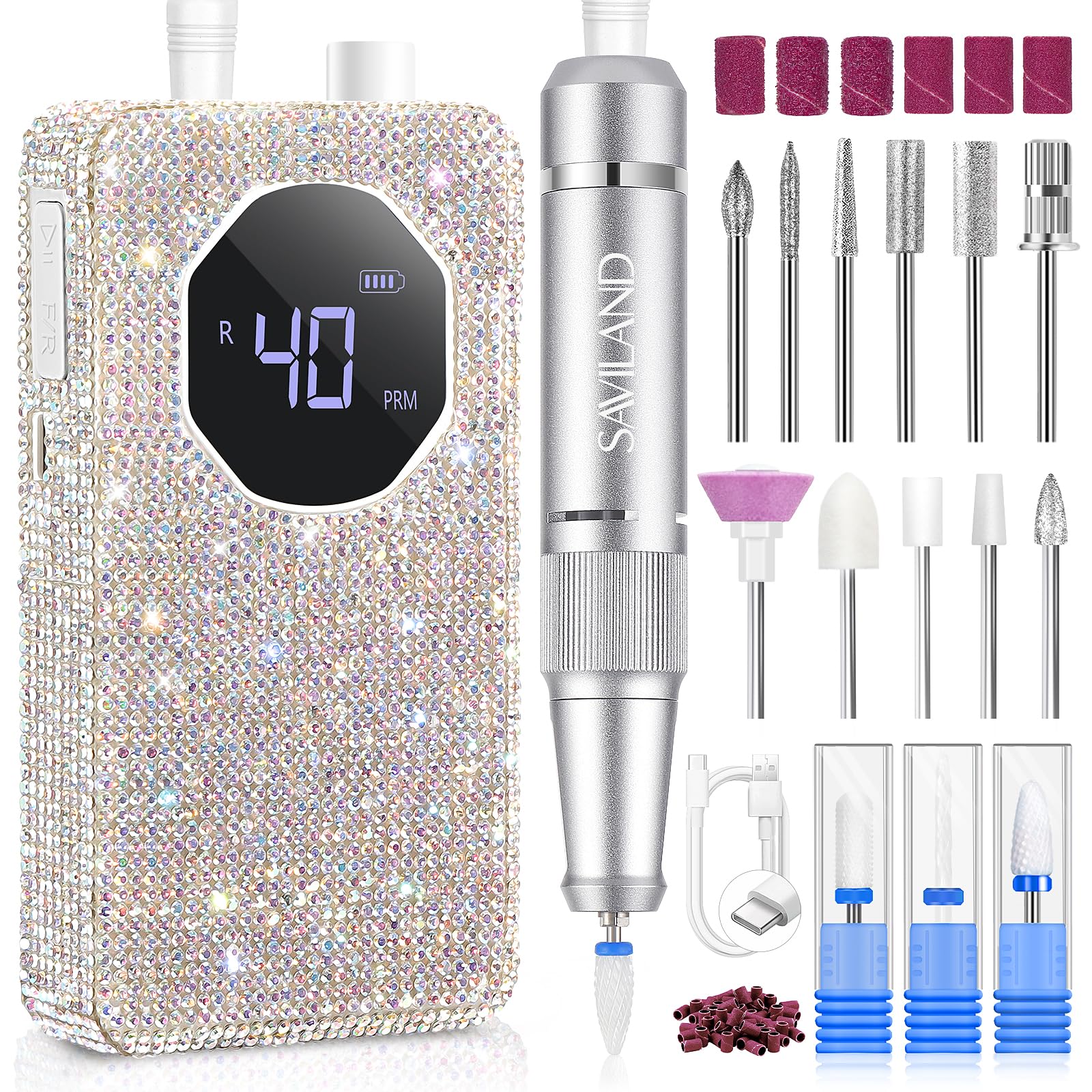 SAVILAND front view with handpiece showing the compact kit and fast performance
