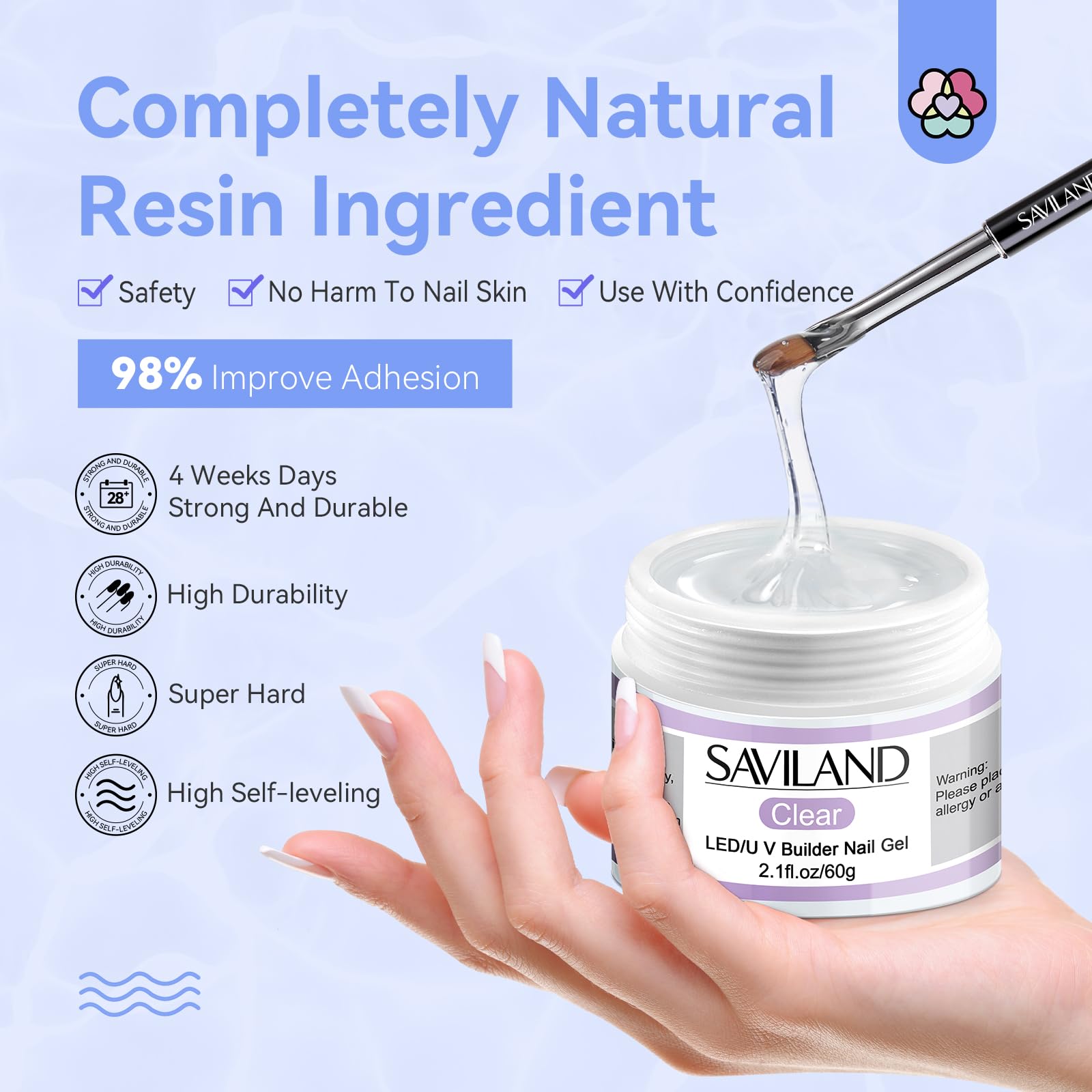 SAVILAND gel on nail sculpting in progress, smooth shape control