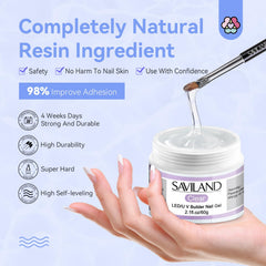 SAVILAND gel on nail sculpting in progress, smooth shape control